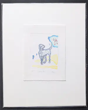 Buy Tinca Veerman - hangekleurde ets Spotty III (A.P.) + twee andere etsen? Bid from 49!