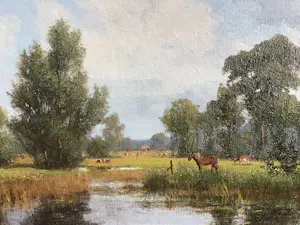 Willem Jacobus Alberts - Landschap in de Achterhoek. kopen? Bied vanaf 200!