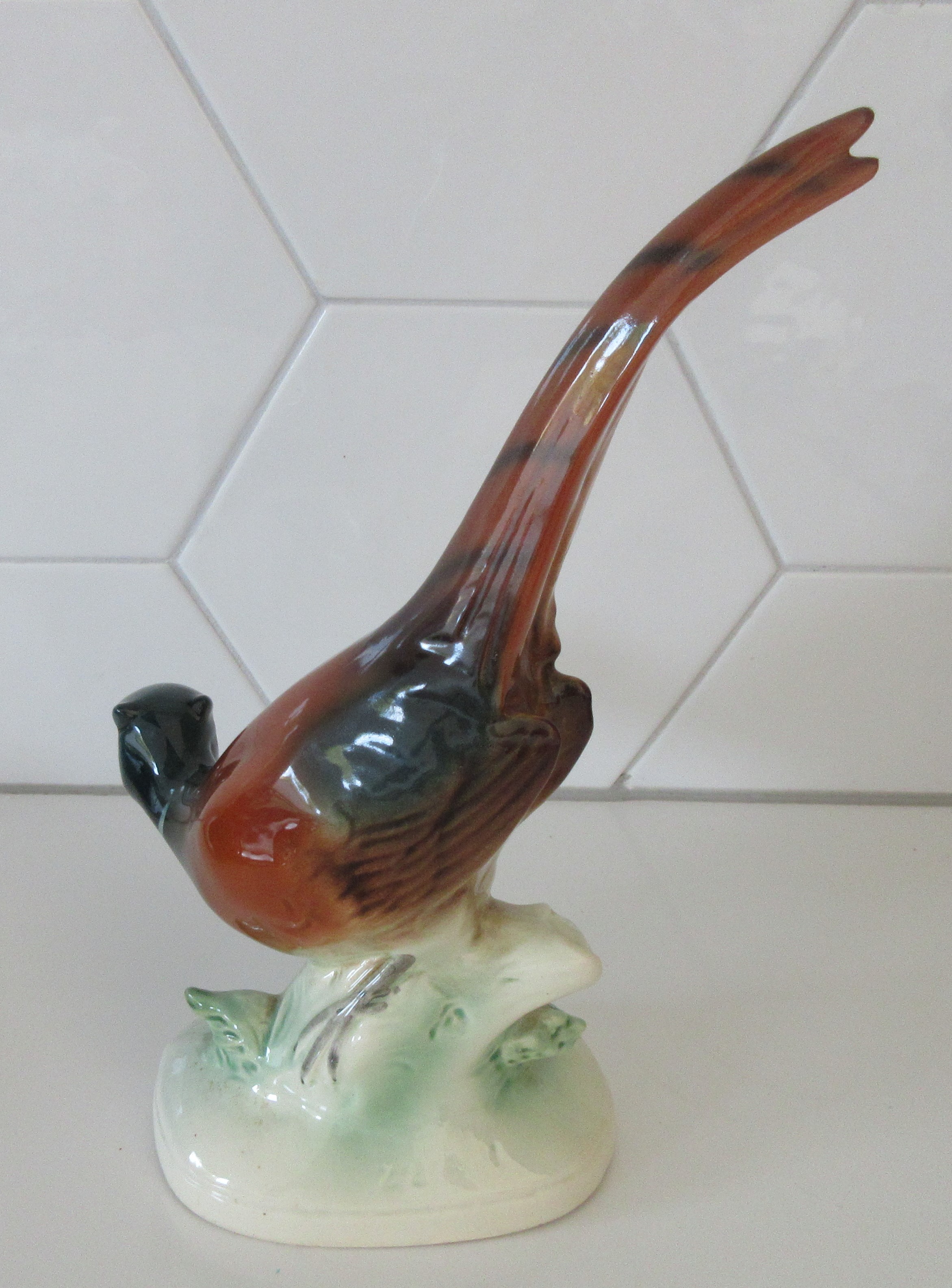 Niet of onleesbaar gesigneerd - Art deco aardewerken plastiek van een fazant kopen? Bied vanaf 1!