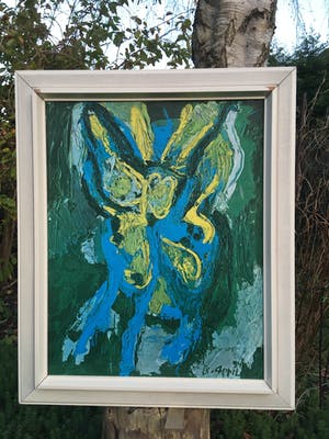 Karel Appel - Zeefdruk op linnen kopen? Bied vanaf 75!