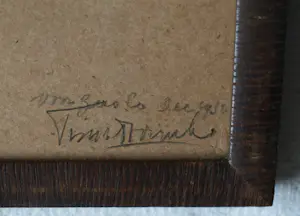 Tini van Doornik - Ingelijste houtskooltekening , Drie apen – 1930 – Lijst, 41½ x 57½ cm. kopen? Bied vanaf 100!