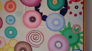 Nicola Rozemeijer - Kleurrijk schilderij getiteld: gun kopen? Bied vanaf 525!