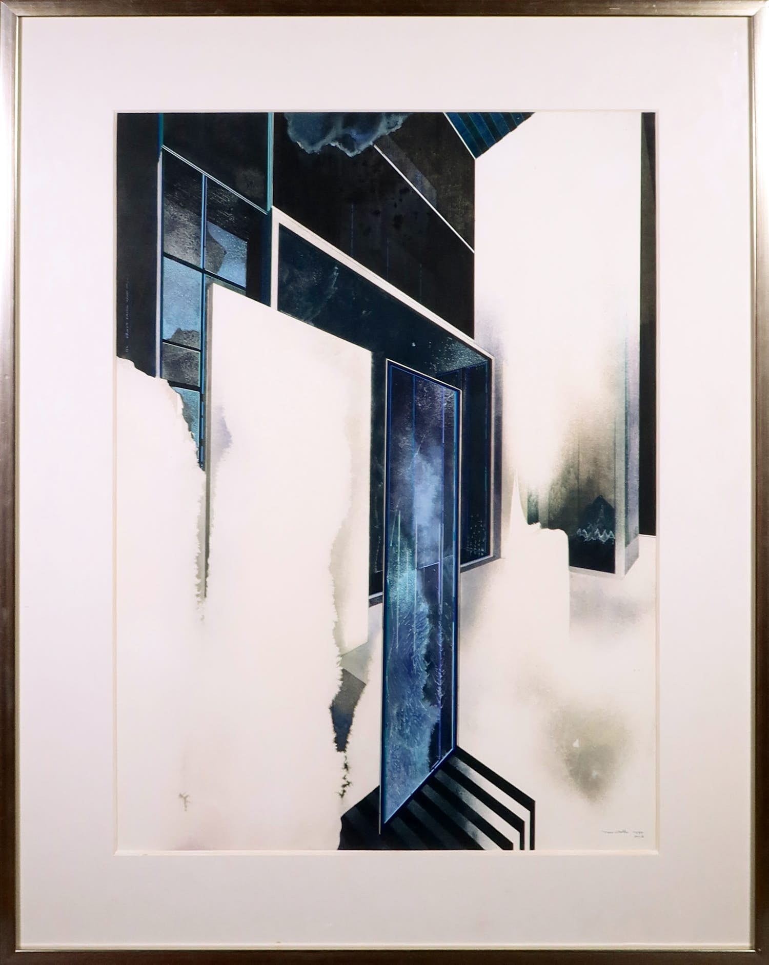 Ton Orth - Gouache, Materie Energie - Ingelijst verkocht voor € 50!