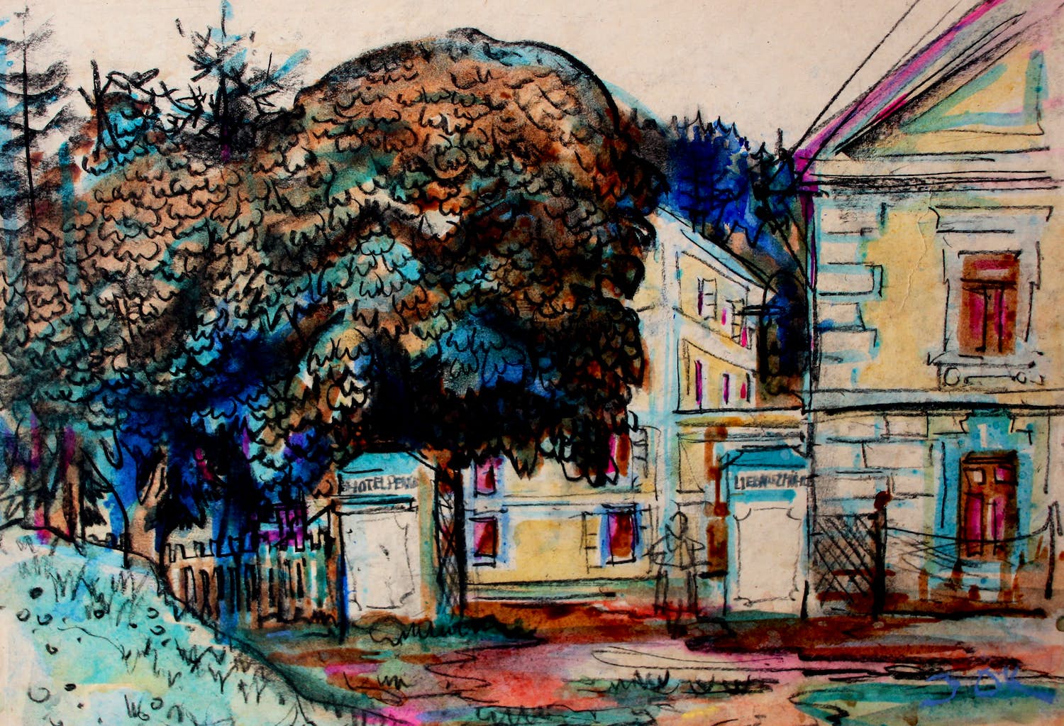 Jan Jordens - Aquarel verkocht voor € 299!