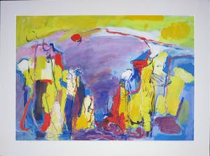 Franscz Witte - Acryl op papier, Zonder titel kopen? Bied vanaf 1!