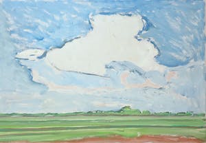 Paul Overhaus - Olieverf op doek, Wolkenlucht - Ingelijst kopen? Bied vanaf 100!