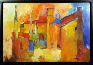 Henk van der Heijden - Acryl op doek, Zonder Titel - Ingelijst kopen? Bied vanaf 1!