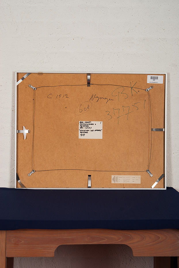 Elzo Dibbets - Stilleven met Spiegel - Potlood & aquarel op papier - BKR Nijmegen - 1977 kopen? Bied vanaf 15!