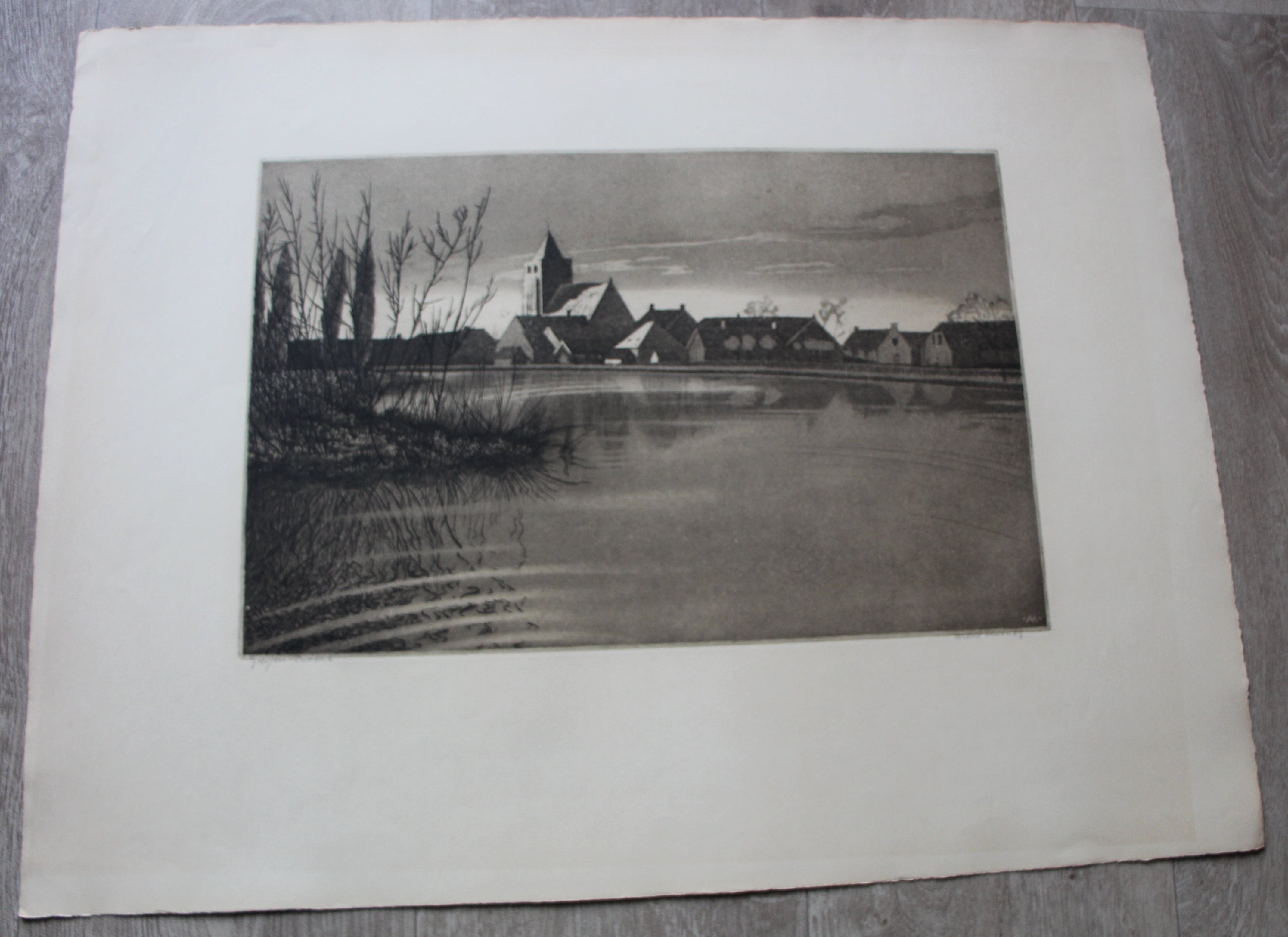 Arend Hendriks - Ets/Aquatint: Giessen-Oudekerk kopen? Bied vanaf 75!