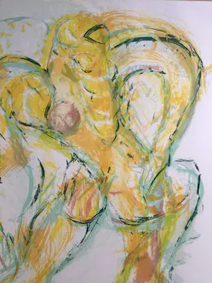 Paul de Lussanet - z.t. | expressieve litho - ingelijst kopen? Bied vanaf 49!