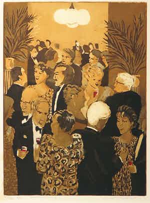 Willy Belinfante - Kleurenets, Cocktailparty verkocht voor € 50!