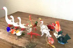 Niet of onleesbaar gesigneerd - 17 dieren van Glas verkocht voor € 1!