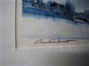 Ciano Siewert - Rotterdams Graficus - "Hollands landschap met Boeing" (in opdracht van KLM) kopen? Bied vanaf 30!