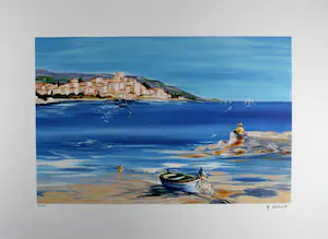 Gunter Gritzner - e.a: vijf handgesigneerde lithografieën: Portrait Leary T. (1973), Zeegezichten kopen? Bied vanaf 29!