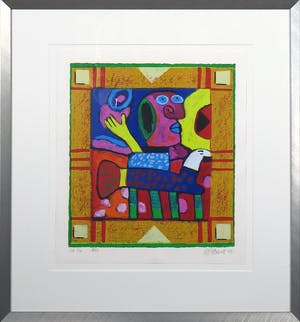 Clemens Briels - Zeefdruk, Zonder titel - Ingelijst kopen? Bied vanaf 35!