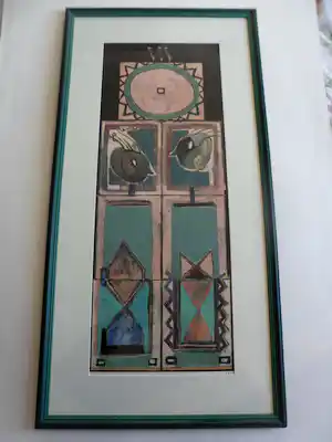 Jeroen Krabbé - Litho. Titel, Bunlap Shield 1992. Espivilo Santos uit de collectie Australia. vendu pour 70€ !