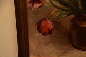 Henk van Leeuwen - Stilleven met tulpen - olieverf op hardboard kopen? Bied vanaf 100!