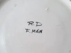 Niet of onleesbaar gesigneerd - Desvres - vintage grote bord/schotel kopen? Bied vanaf 1!