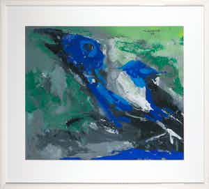 Nico Molenkamp - Zeefdruk, Vlucht - Ingelijst verkocht voor € 100!