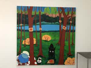 Peter Bastiaanssen - dog in forest verkocht voor € 400!