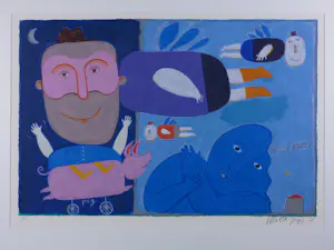 Wouter Stips - Zeefdruk, Sweet dreams - Ingelijst kopen? Bied vanaf 80!