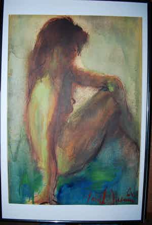 Paul Daenen - Zittende naakte vrouw - 1964 verkocht voor € 45!