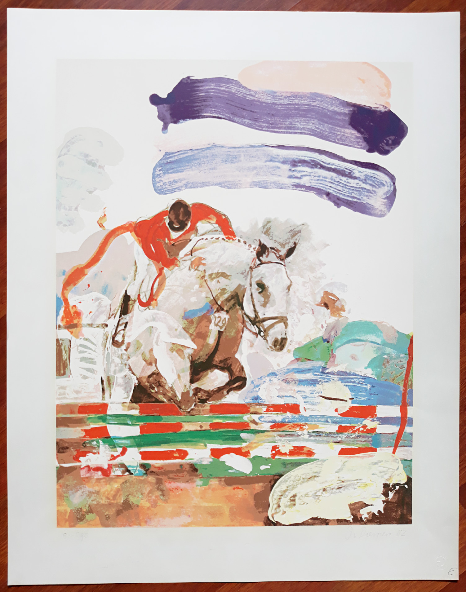 Jan van Diemen - Concours hippique, zeefdruk kopen? Bied vanaf 40!