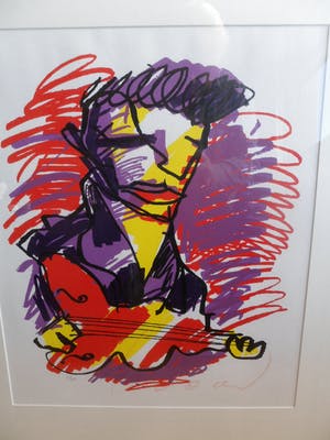 Herman Brood - Kleurenzeefdruk ELVIS Handgesigneerd kopen? Bied vanaf 225!