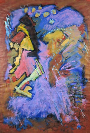 Pierre van Dijk - Gemengde techniek op papier, Zonder titel - Ingelijst (Groot) kopen? Bied vanaf 1!