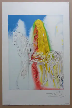 Salvador Dali - LES CHEVAUX DE DALI / KLEURLITHO / 56x36cm / DROOGSTEMPEL / 1983 kopen? Bied vanaf 45!