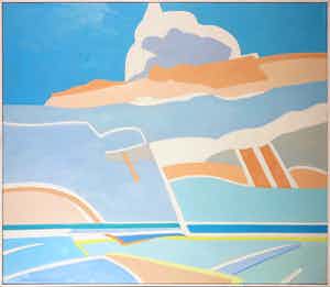 Paul Overhaus - Olieverf op doek, Wolk - Ingelijst (Groot) verkocht voor € 160!