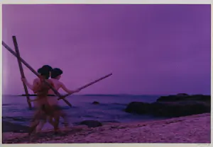 Jean Ruiter - Foto - Stokkenspel in paars II - Ingelijst kopen? Bied vanaf 50!