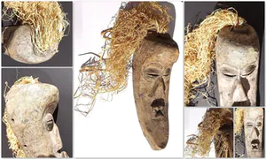 Congo - NGeende houten gezichtsmasker kopen? Bied vanaf 1!