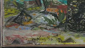 Lei Molin - Olieverf op doek, Zonder titel - Ingelijst kopen? Bied vanaf 750!