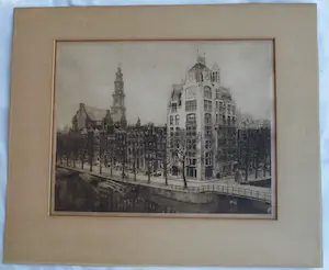 Dirk Harting - Ets , Hollandsche Levensverzekerings Bank Amsterdam – 1914 kopen? Bied vanaf 1!