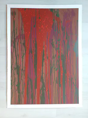 Buy Larry Poons - Serigraphie - Auflage von 175 - signiert - nummeriert? Bid from 500!