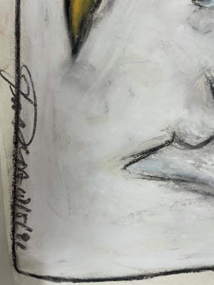 Bart Drost - Grote krijttekening kopen? Bied vanaf 15!