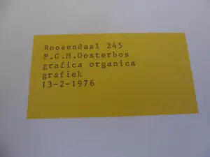 Peter Oosterbos - Ets, Titel "Grafica Organica kopen? Bied vanaf 30!