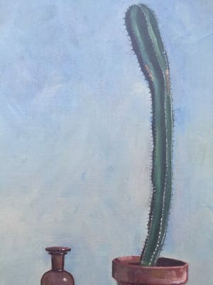 Hans Leyerzapf - olieverf op doek - vroeg werk uit 1976 kopen? Bied vanaf 495!