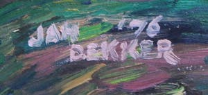 Jan Dekker - Olieverf op hardboard, Noord-Hollandse lucht - Ingelijst kopen? Bied vanaf 1!