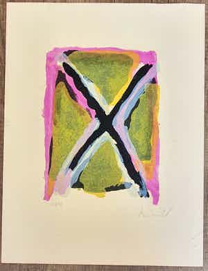 Bram van Velde - Zonder titel - gesigneerd - prent 190 verkocht voor € 1!