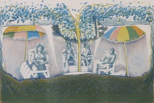 Bertha Haak - Litho, Zonder titel - Ingelijst kopen? Bied vanaf 10!