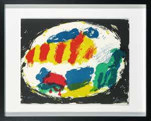 Eugene Brands - Litho, Landscape in daytime - Ingelijst verkocht voor € 1!