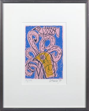 Corneille - Zeefdruk, Allegro I - Ingelijst kopen? Bied vanaf 100!