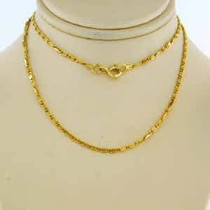 18k geel gouden collier - 43 cm lang verkocht voor € 185!