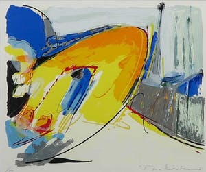 Ton van Kesteren - Zeefdruk, Abstracte voorstelling - Ingelijst kopen? Bied vanaf 1!