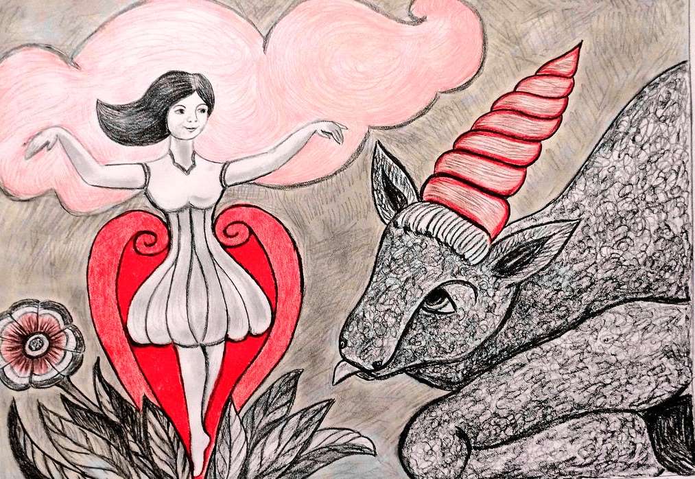 Henry Heerup - Het meisje en de eenhoorn verkocht voor € 69!