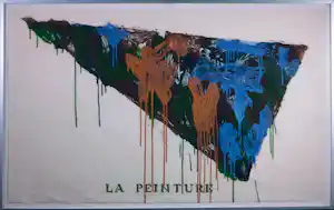 Carel Blotkamp - Linosnede, La Peinture - Ingelijst verkocht voor € 175!