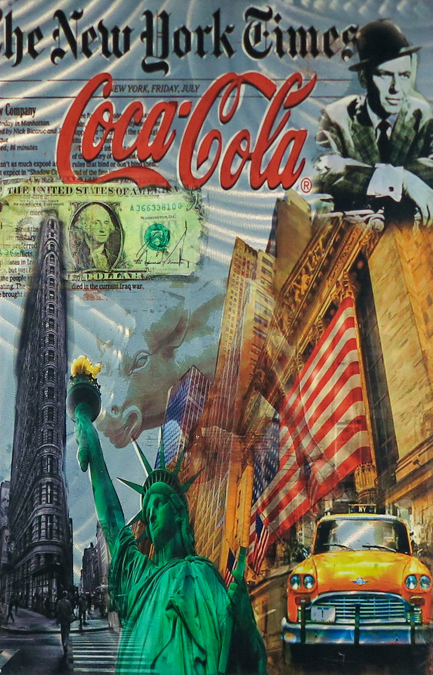 Benito Lewis - Gemengde techniek / fotocollage op metaal, New York kaufen? Bieten Sie von 80!
