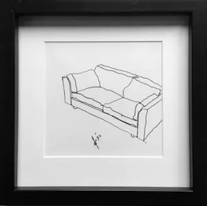 Jan des Bouvrie - Ontwerptekening in pen - Bank - gesigneerd-1992 kopen? Bied vanaf 120!